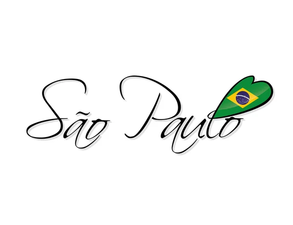 Lettrage Sao Paulo — Image vectorielle