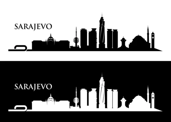 Skyline von Sarajevo — Stockvektor