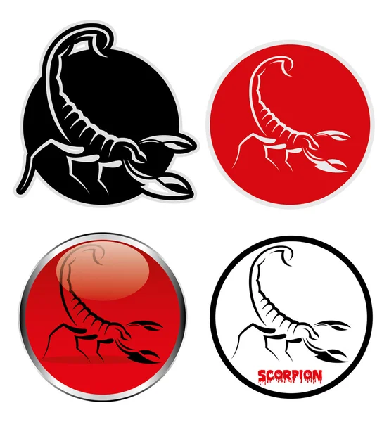 Signes abstraits de scorpion — Image vectorielle