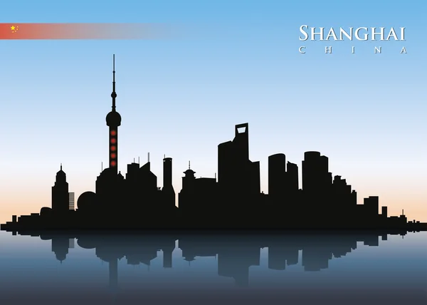 Skyline shanghai — Stok Vektör