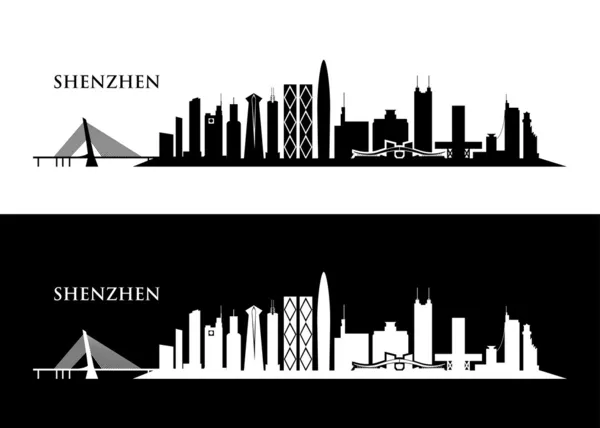 Skyline de Shenzhen — Archivo Imágenes Vectoriales