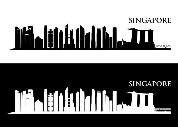 Skyline di Singapore — Vettoriale Stock