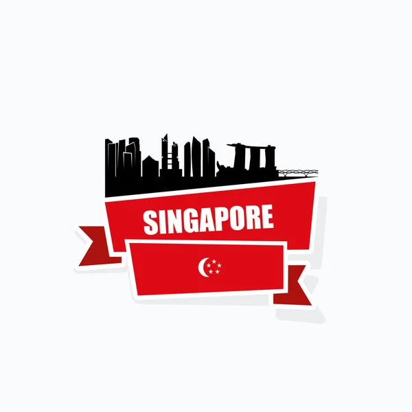 Panoramę Singapuru — Wektor stockowy