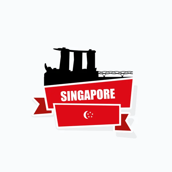 Linha do horizonte de Singapura — Vetor de Stock