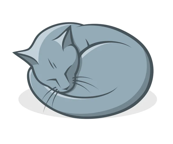Gato sonolento — Vetor de Stock