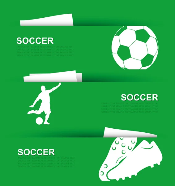 Soccer banners — Stock Vector