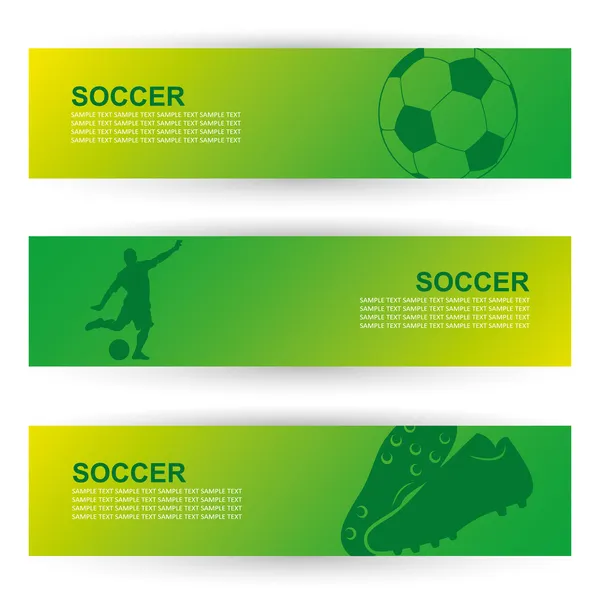 Soccer banners — Stock Vector