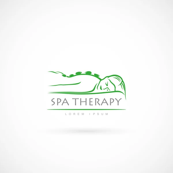 Spa therapie etiket — Stockvector