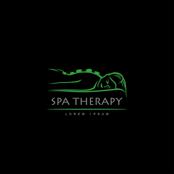 Spa therapie etiket — Stockvector