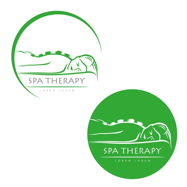Spa therapie etiket — Stockvector
