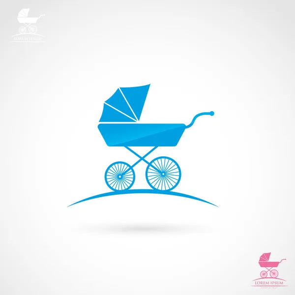 Baby stroller icon — Stock Vector