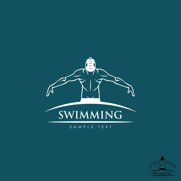 Popisek na plavání — Stockový vektor