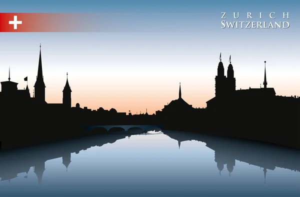 Skyline de Zurich — Archivo Imágenes Vectoriales