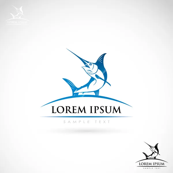 Marlin poisson signe — Image vectorielle