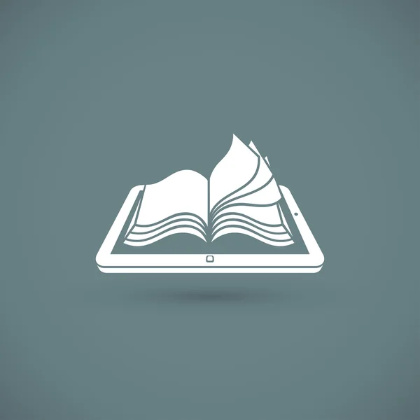 Bücher auf PC-Tablet lesen — Stockvektor
