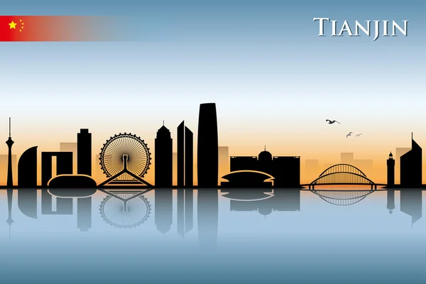 Skyline von Tianjin — Stockvektor