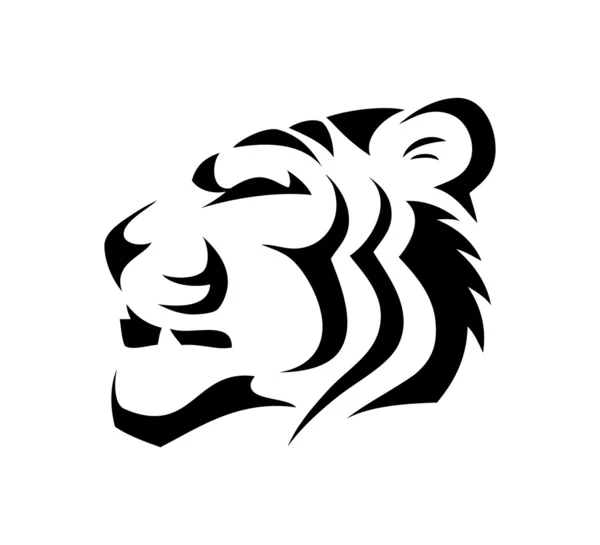 Signo de tigre aislado — Vector de stock