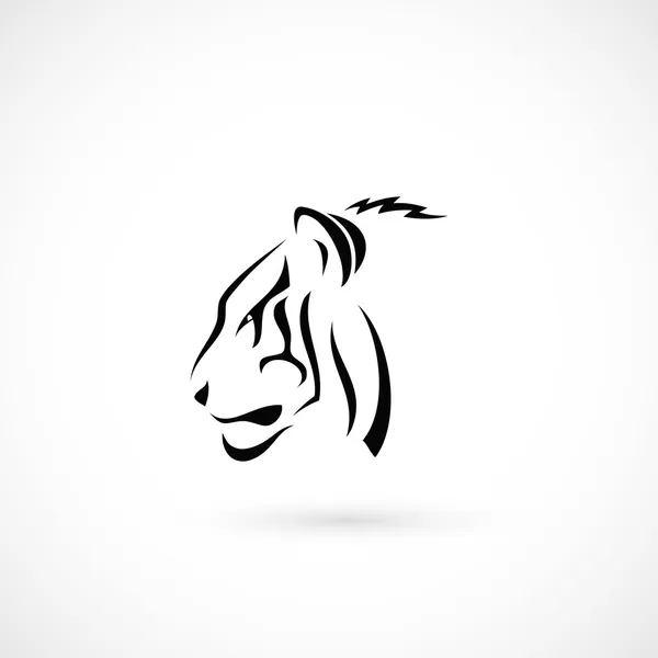 Tigerhuvud — Stock vektor