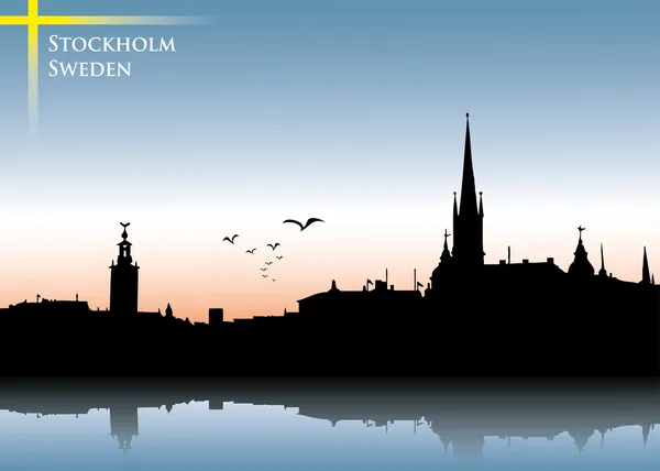 Skyline de Stockholm — Image vectorielle