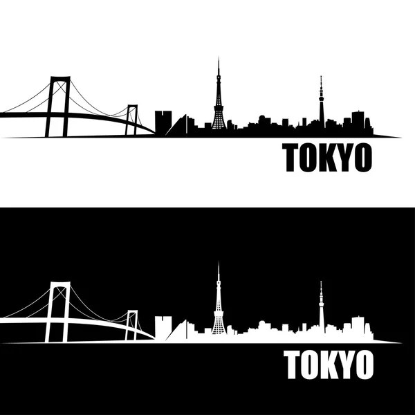 Tokyo skyline wallpaper — Stock Vector