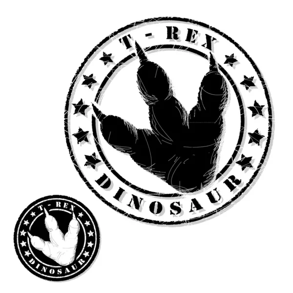 Dinosaur stamp — Stock Vector
