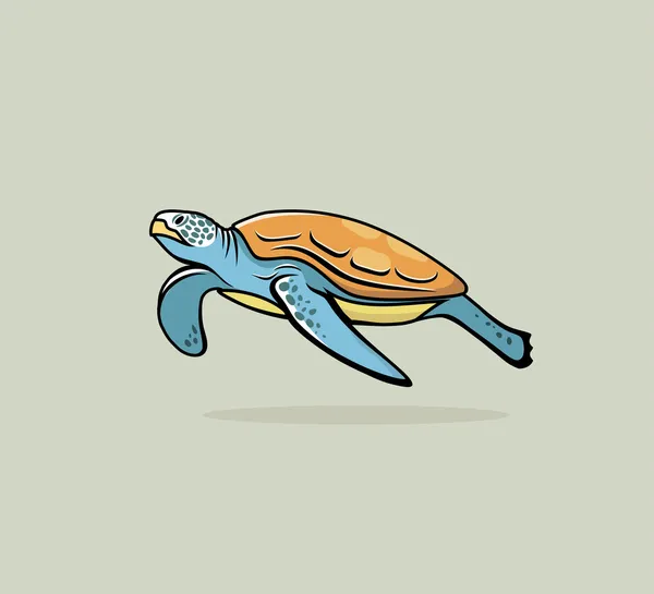 Mořská želva popisek — Stockový vektor