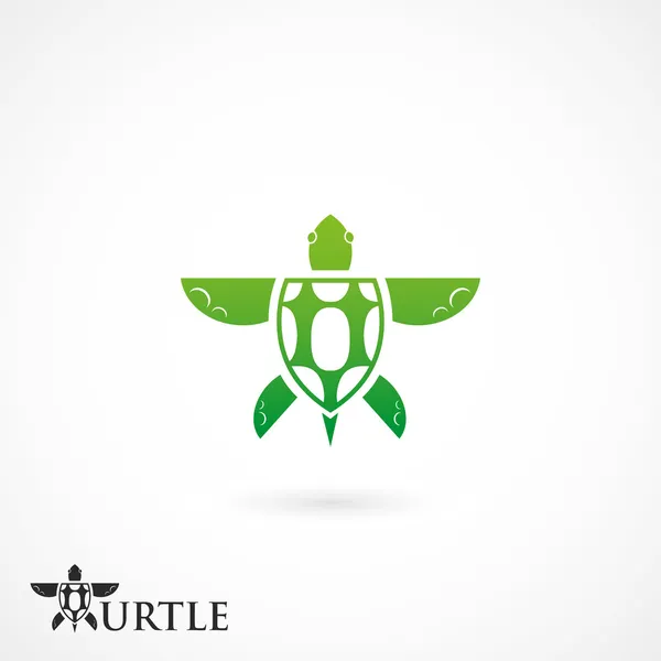 Schildkrötenetikett — Stockvektor