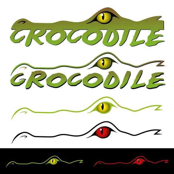 Étiquette crocodile — Image vectorielle