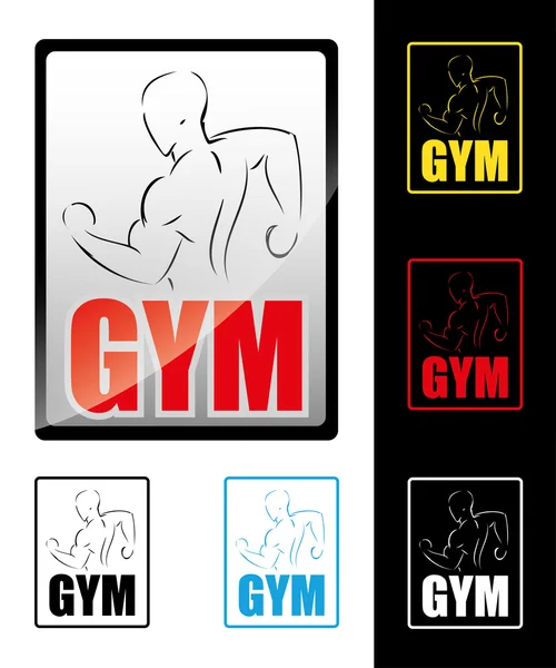 Bodybuilding sign — Stock Vector