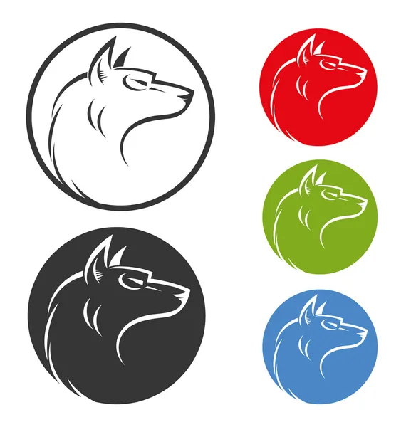 Wolf mascot — Stock Vector