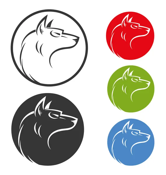 Wolf mascotte — Stockvector