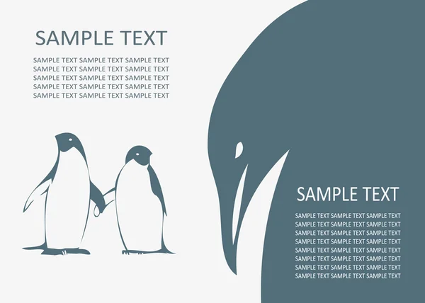 Симпатичная пара пингвинов — стоковый вектор