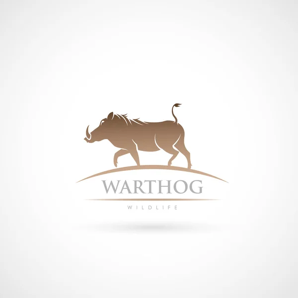 Símbolo animal Warthog — Vetor de Stock