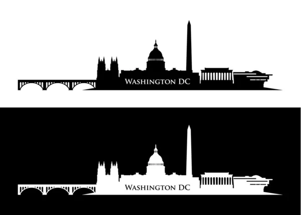 Washington DC Skyline — Archivo Imágenes Vectoriales