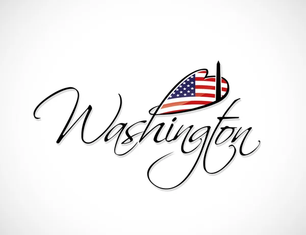 Washington lettering — Stock Vector