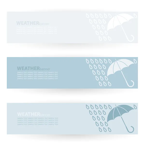 Set of rain banners — Stock Vector