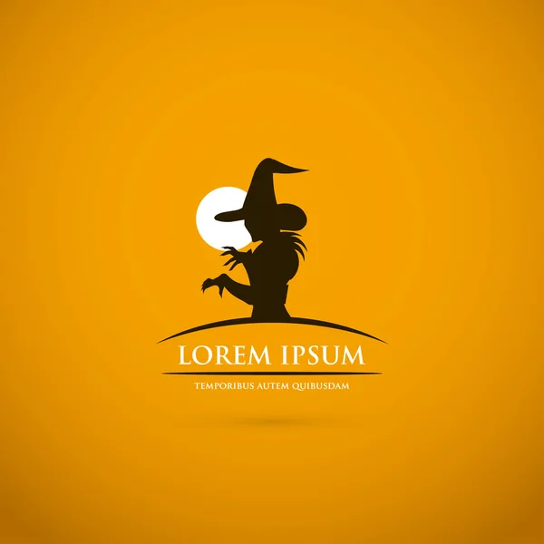 Witch silhouette — Stock Vector