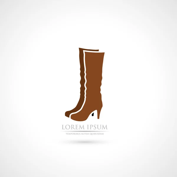 Woman boots symbol — Stock Vector