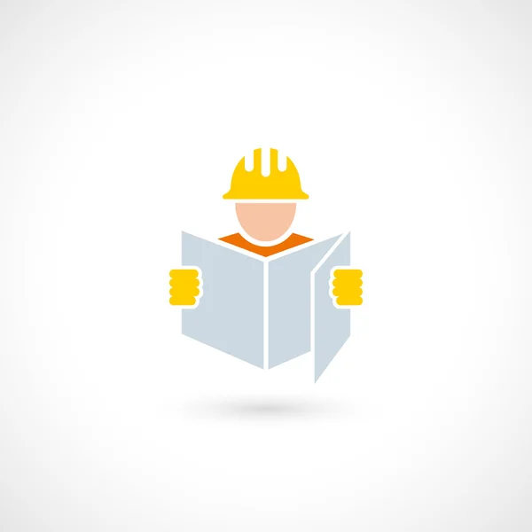 Bauarbeiter-Symbol — Stockvektor