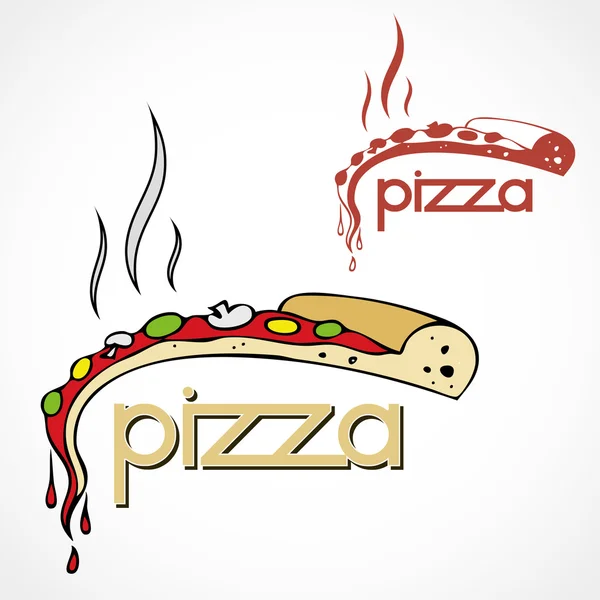 Etiqueta de pizza — Vector de stock