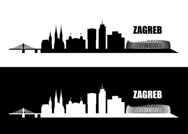 Skyline de Zagreb — Vector de stock