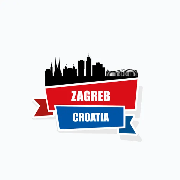 Skyline de Zagreb — Vector de stock