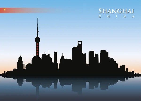 Skyline di Shanghai Illustrazioni Stock Royalty Free