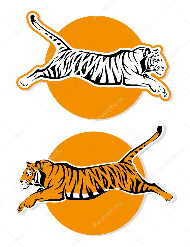 Isolated tiger sign