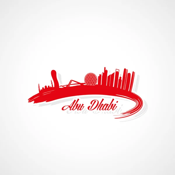 Abu dhabi skyline symbool — Stockvector