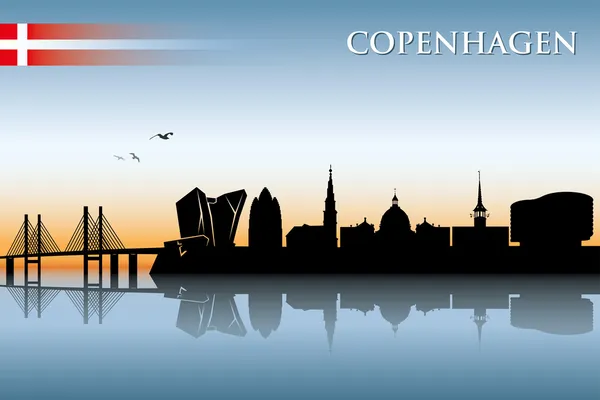 Horizonte de copenhagen — Vector de stock