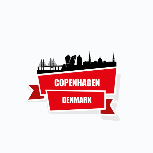 Skyline de copenhagen —  Vetores de Stock