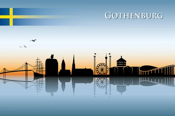 Skyline von Göteborg — Stockvektor