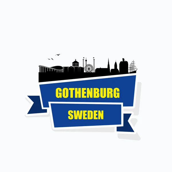 Skyline von Göteborg — Stockvektor