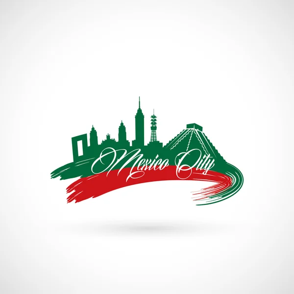 Ciudad de México skyline — Vector de stock